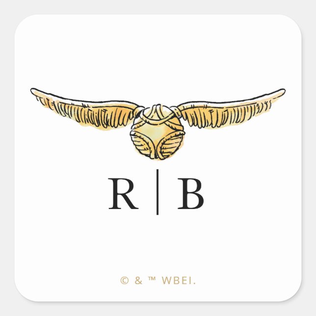 Adesivo Quadrado Harry Potter Magical Watercolor Wedding (Frente)