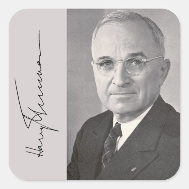 Adesivo Quadrado Harry Truman Sticker (Frente)