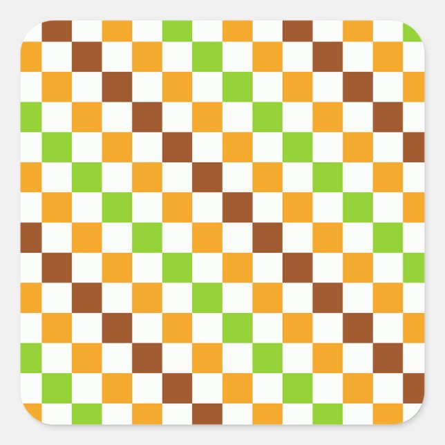 Adesivo Quadrado Harvest diagonal checkerboard pattern (Frente)