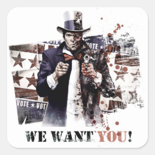 Adesivo Quadrado Harvey Dent - We Want You!