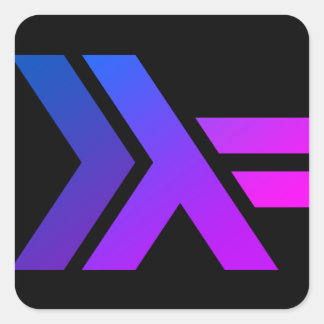 Adesivo Quadrado Haskell Logotype