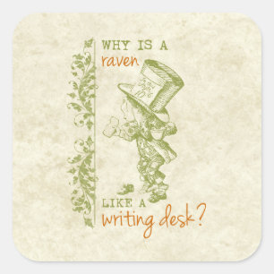 Adesivo Quadrado Hatter louco, Alice no país das maravilhas