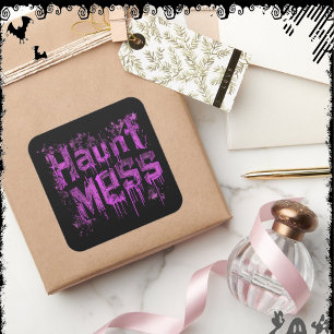 Adesivo Quadrado Haunt Mess ExDesigner Dia das Bruxas