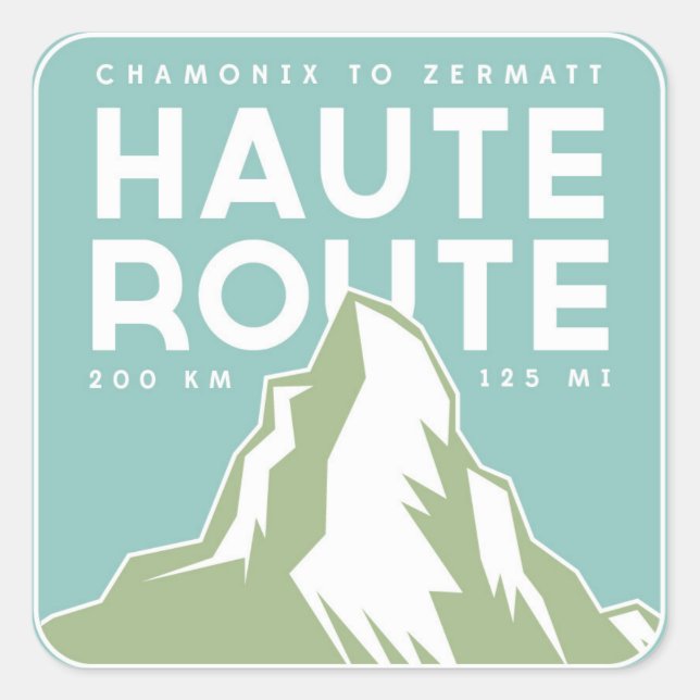 Adesivo Quadrado Haute Route Sticker (Frente)