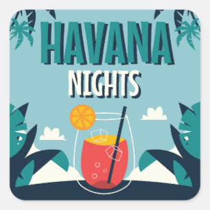 Adesivo Quadrado "Havana Nights"