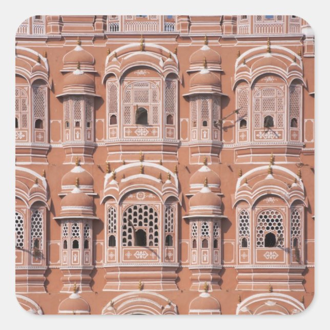 Adesivo Quadrado Hawa Mahal (Palácio dos Ventos), Jaipur (Frente)