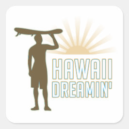 Adesivo Quadrado Hawaii Dreaming