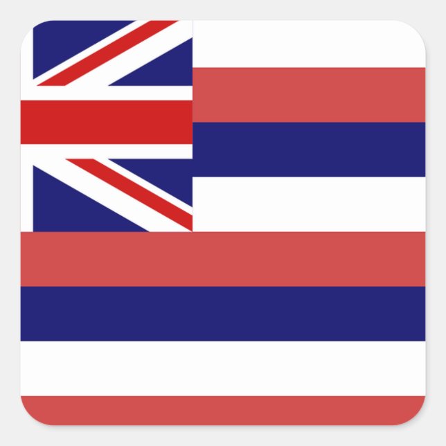 Adesivo Quadrado Hawaii Flag Sticker (Frente)