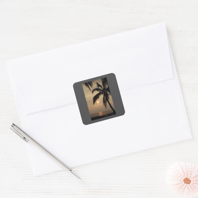 Adesivo Quadrado Hawaiian Sunset Sticker (Envelope)