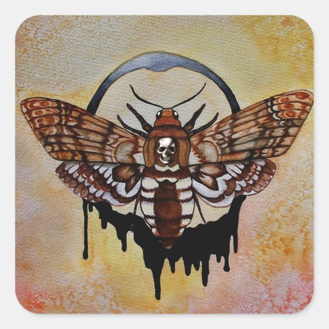 Adesivo Quadrado Hawk Moth, Chefe da Morte (Frente)