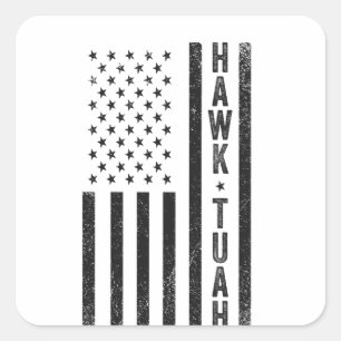 Adesivo Quadrado Hawk Tuah Cuspiu Naquele Thang Engraçado 4 De Julh