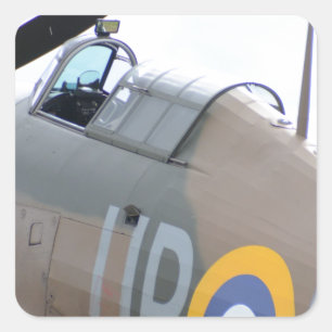 Adesivo Quadrado Hawker Hurricane Cockpit