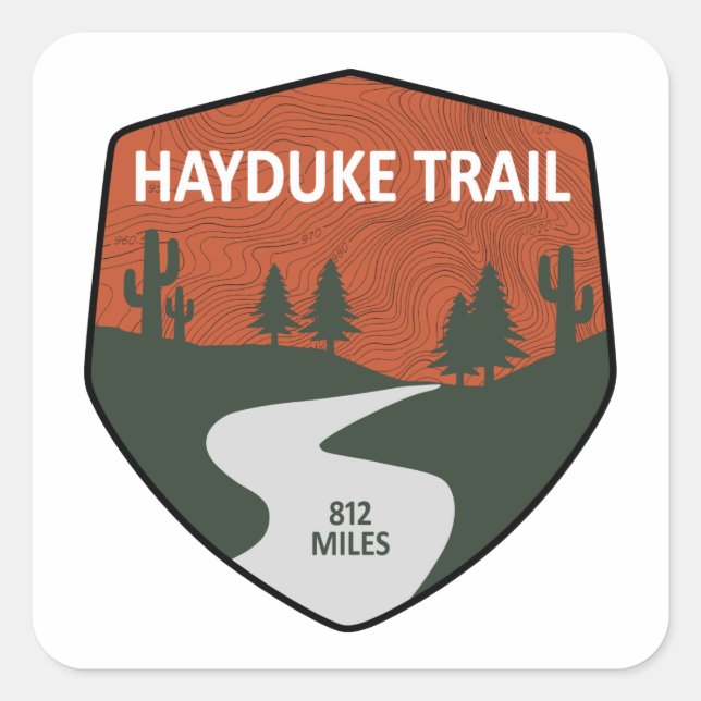 Adesivo Quadrado Hayduke Trail (Frente)