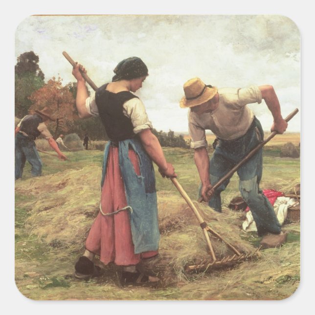 Adesivo Quadrado Haymaking, 1880 (Frente)