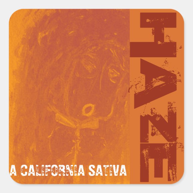 ADESIVO QUADRADO HAZE CALIFÓRNIA SATIVA (Frente)