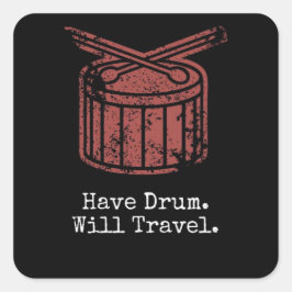 Adesivo Quadrado HD. WT Stickers - Preto