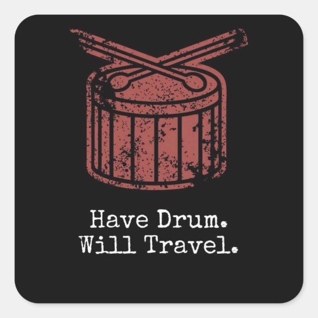 Adesivo Quadrado HD. WT Stickers - Preto (Frente)