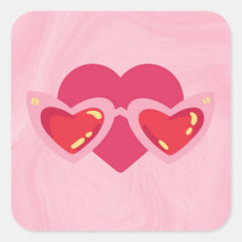 Adesivo Quadrado Heart