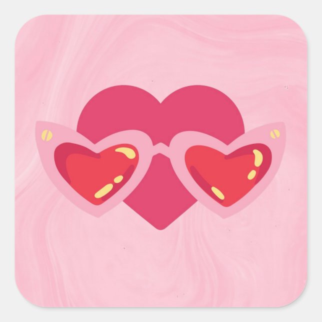 Adesivo Quadrado Heart (Frente)