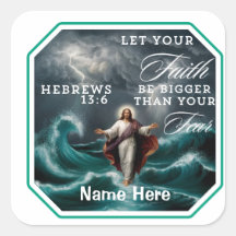 Hebraico 13:6 Fé sobre o medo personalizado