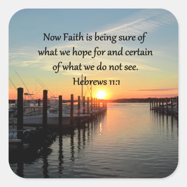 ADESIVO QUADRADO HEBREWS 11:11 SUNSET DESIGN (Frente)