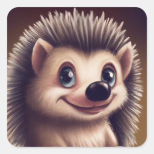 Adesivo Quadrado Hedgehog