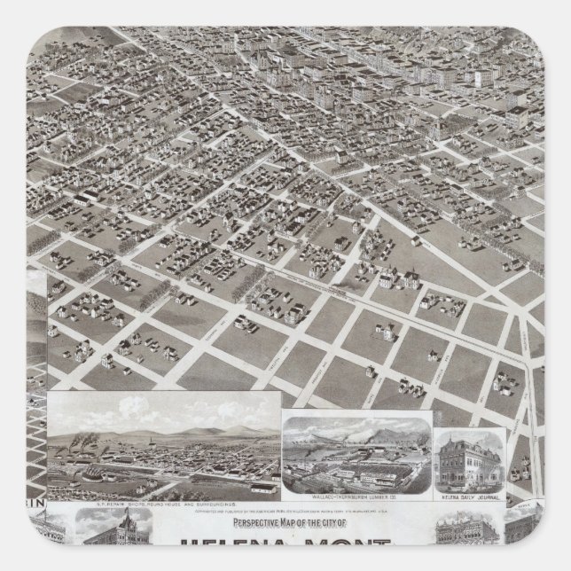 Adesivo Quadrado Helena, Mont (Frente)