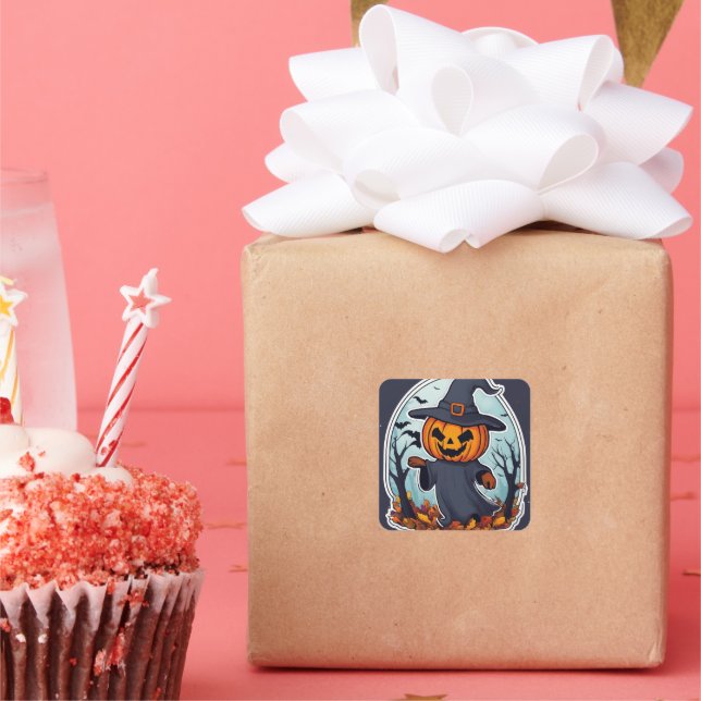 ADESIVO QUADRADO HELLOWEEN GIFT'S STICKER (Festa)