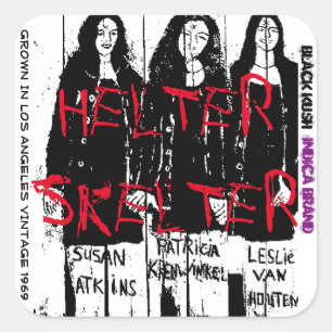 ADESIVO QUADRADO HELTER SKELTER KUSH PRETO