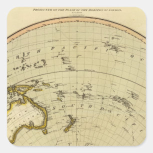 Adesivo Quadrado Hemisfério de S, plano de Londres