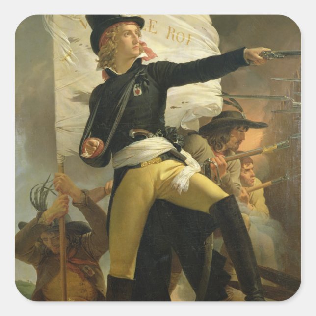 Adesivo Quadrado Henri de La Rochejaquelein , líder da (Frente)