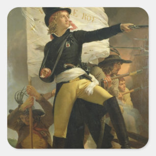 Adesivo Quadrado Henri de La Rochejaquelein, líder do