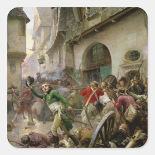 Adesivo Quadrado Henri de La Rochejaquelein na batalha de