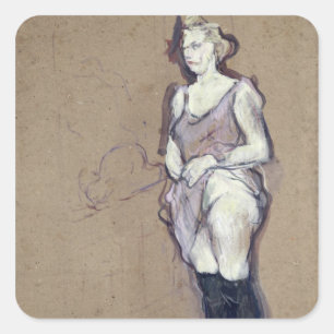 Adesivo Quadrado Henri de Toulouse-Lautrec   a inspeção médica
