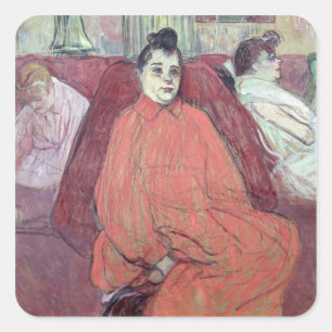 Adesivo Quadrado Henri de Toulouse-Lautrec Divan, 1893