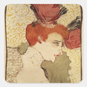 Adesivo Quadrado Henri de Toulouse-Lautrec Mlle. Marcelle Lender