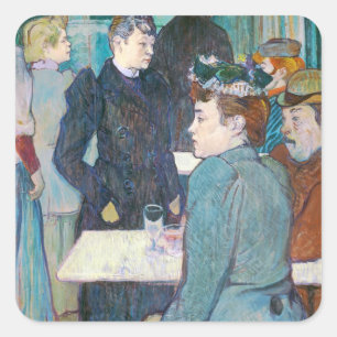 Adesivo Quadrado Henri de Toulouse-Lautrec   Moulin de la Galette