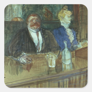 Adesivo Quadrado Henri de Toulouse-Lautrec   no bar: O