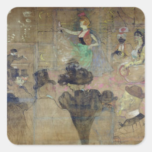 Adesivo Quadrado Henri de Toulouse-Lautrec que dançam no
