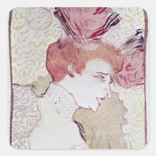 Adesivo Quadrado Henri de Toulouse-Lautrec Retrato de Marcelle L