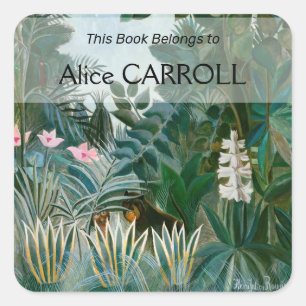 Adesivo Quadrado Henri Rousseau - A Selva Equatorial