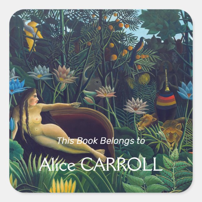 Adesivo Quadrado Henri Rousseau - O Sonho / Le Reve (Frente)