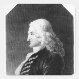 Adesivo Quadrado Henry Fielding gravou por Samuel Freeman
