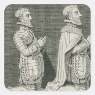 Adesivo Quadrado Henry Stuart, senhor Darnley e seu irmão
