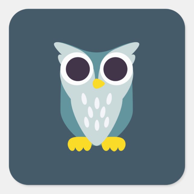 Adesivo Quadrado Henry the Owl (Frente)