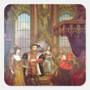 Adesivo Quadrado Henry VIII Anne Boleyn de introdução na corte
