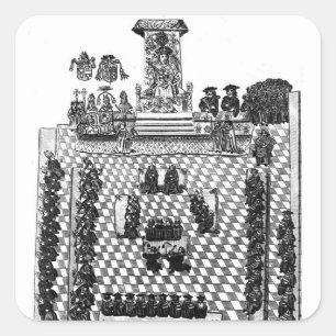 Adesivo Quadrado Henry VIII e parlamento em 1523