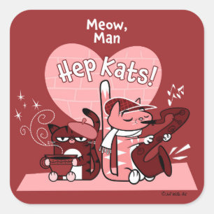 Adesivo Quadrado HEP KATS por Jeff Willis Art