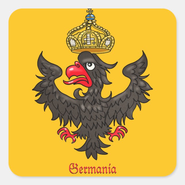 Adesivo Quadrado Heraldic Eagle (Frente)