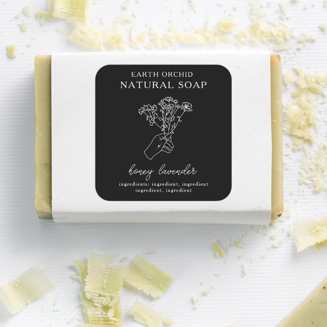 Adesivo Quadrado Herbal + Apotecário Floral (Criador carregado)